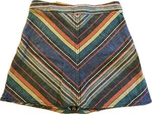 Free People Skirt Womens Size S Multicolor Chevron Stripe A-Line Mini